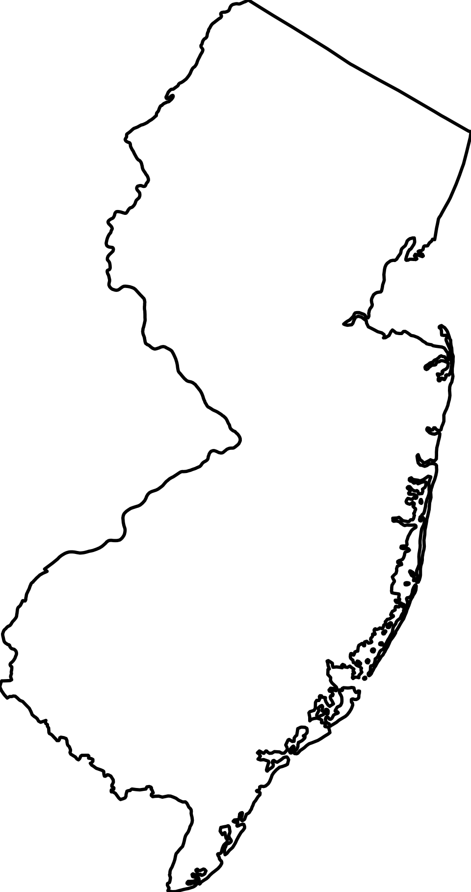 blank nj county map