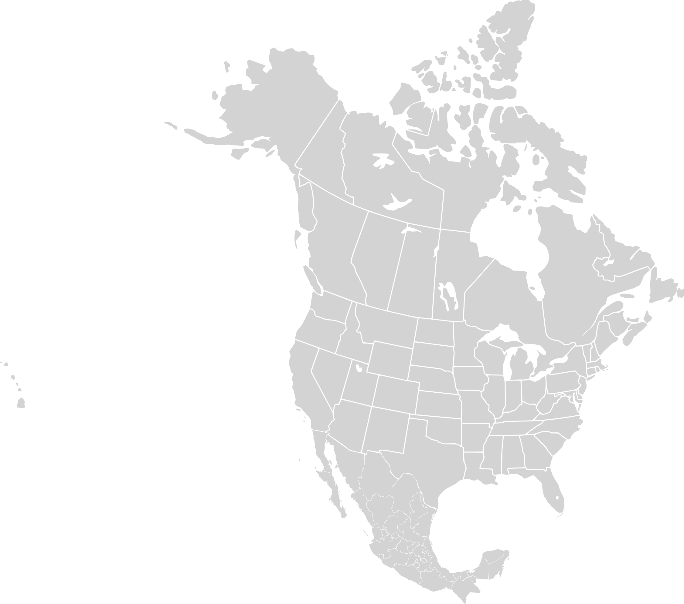 blank americas map