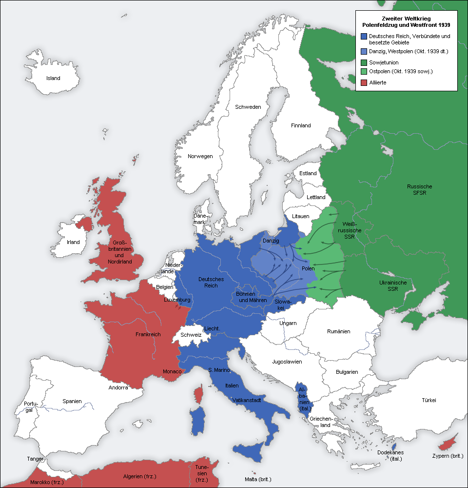 File Second World War Europe 1939 Map De png Wikimedia Commons