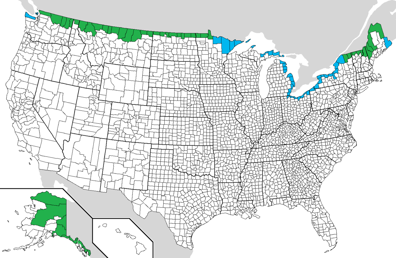 File US Canada Border Counties png Wikimedia Commons