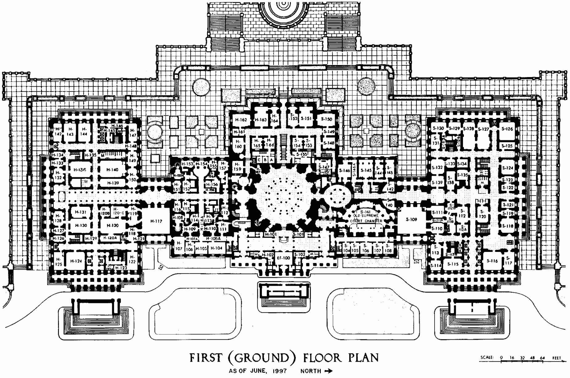 File US Capitol First Floor Plan 1997 105th congress gif Wikimedia Commons