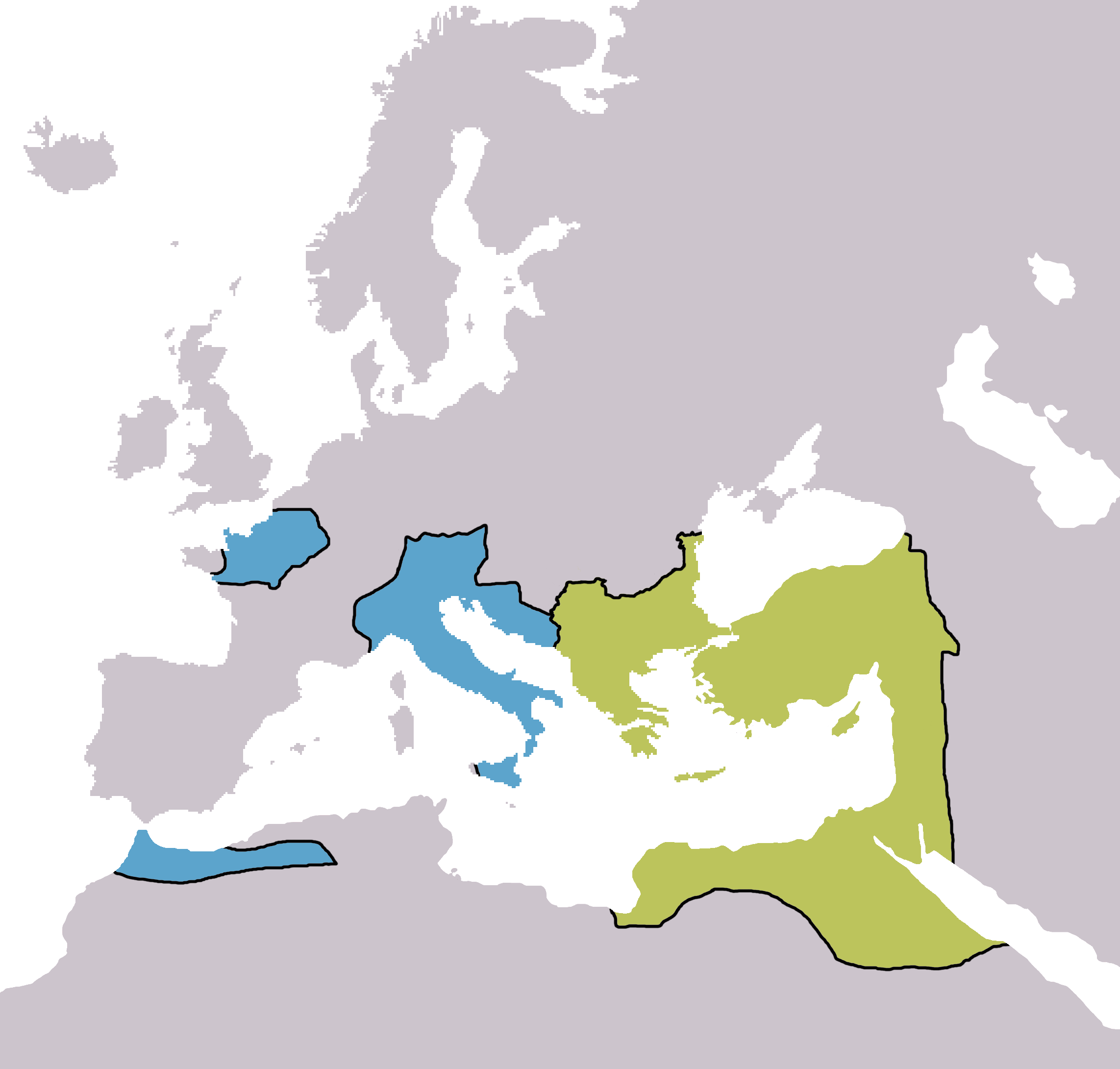 File Western And Eastern Roman Empires 476AD png Wikimedia Commons