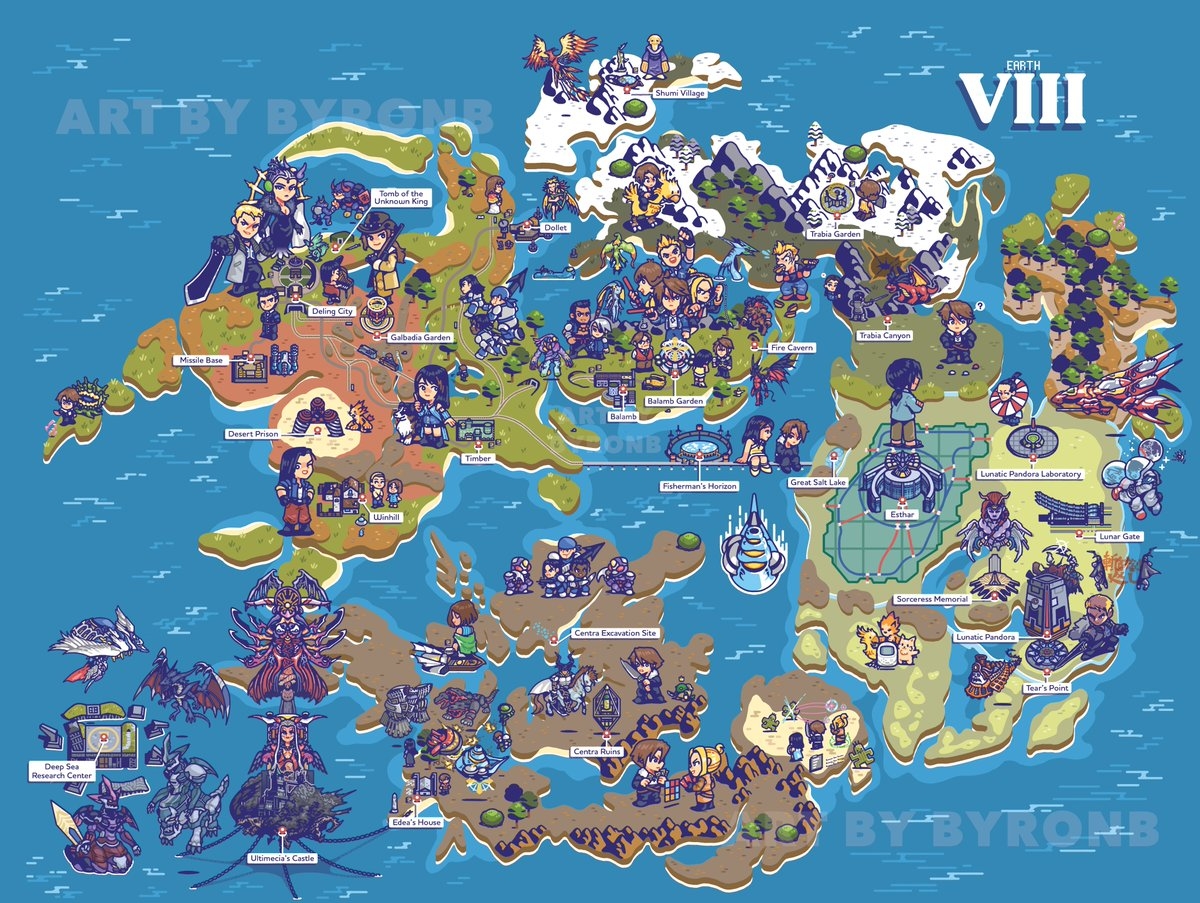 Final Fantasy 8 World Map One Of My Most Highly Requested Maps Is Finally Finished 