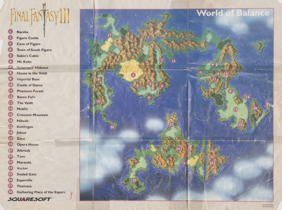 final fantasy 3 world map