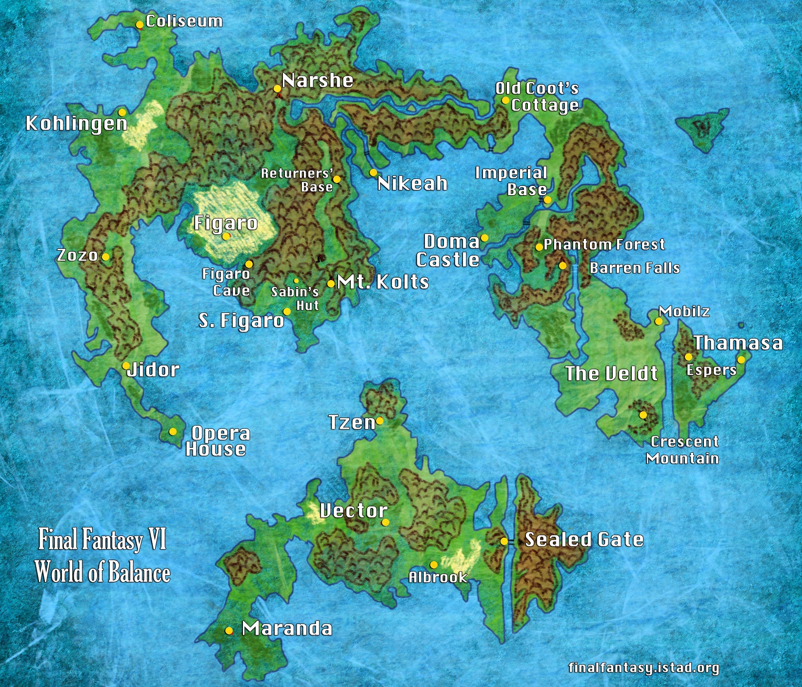 Final Fantasy VI World Map I