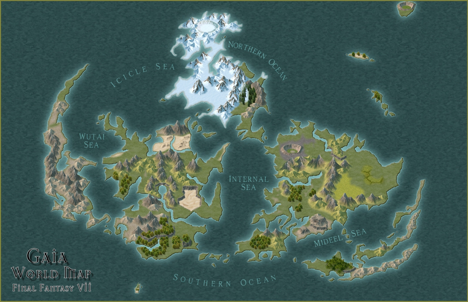 final fantasy vii world map final fantasy vii world map