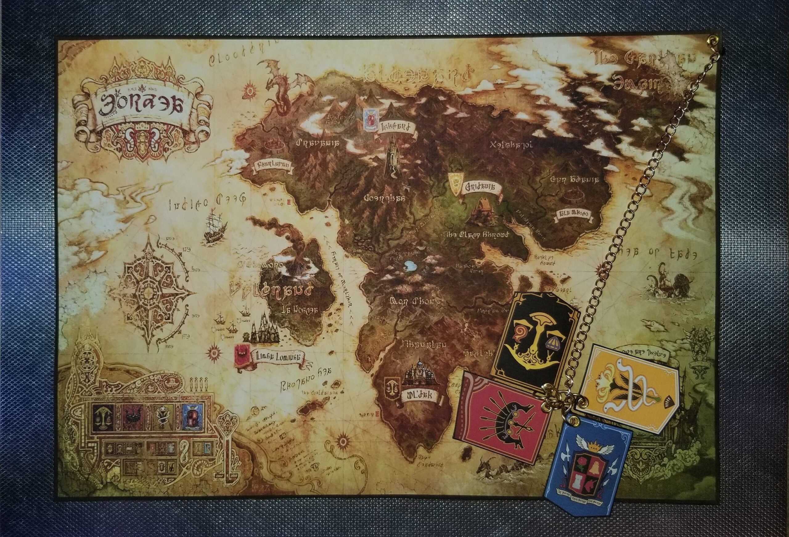 Final Fantasy XIV Custom Cloth Map Of Eorzea Etsy