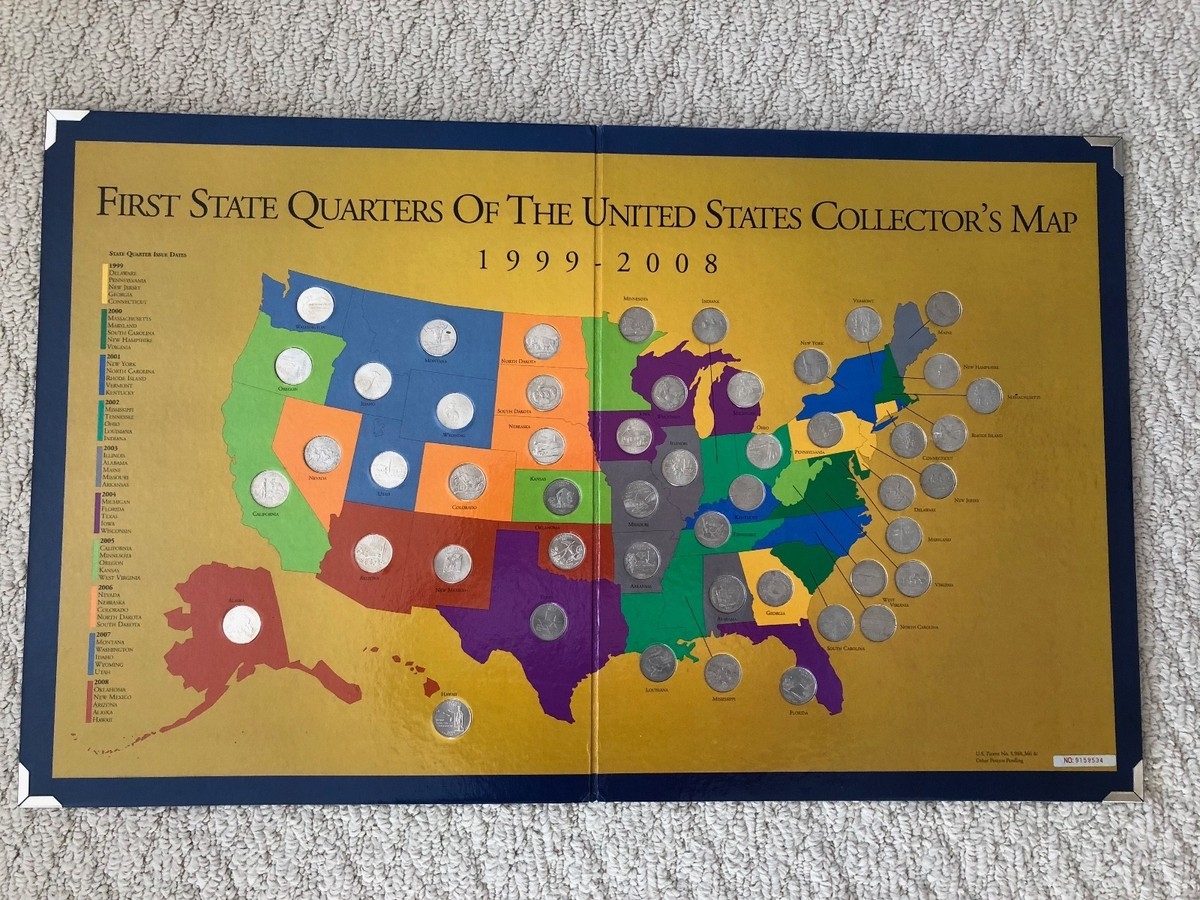 First State Quarters Of The United States Collector s Map EBay