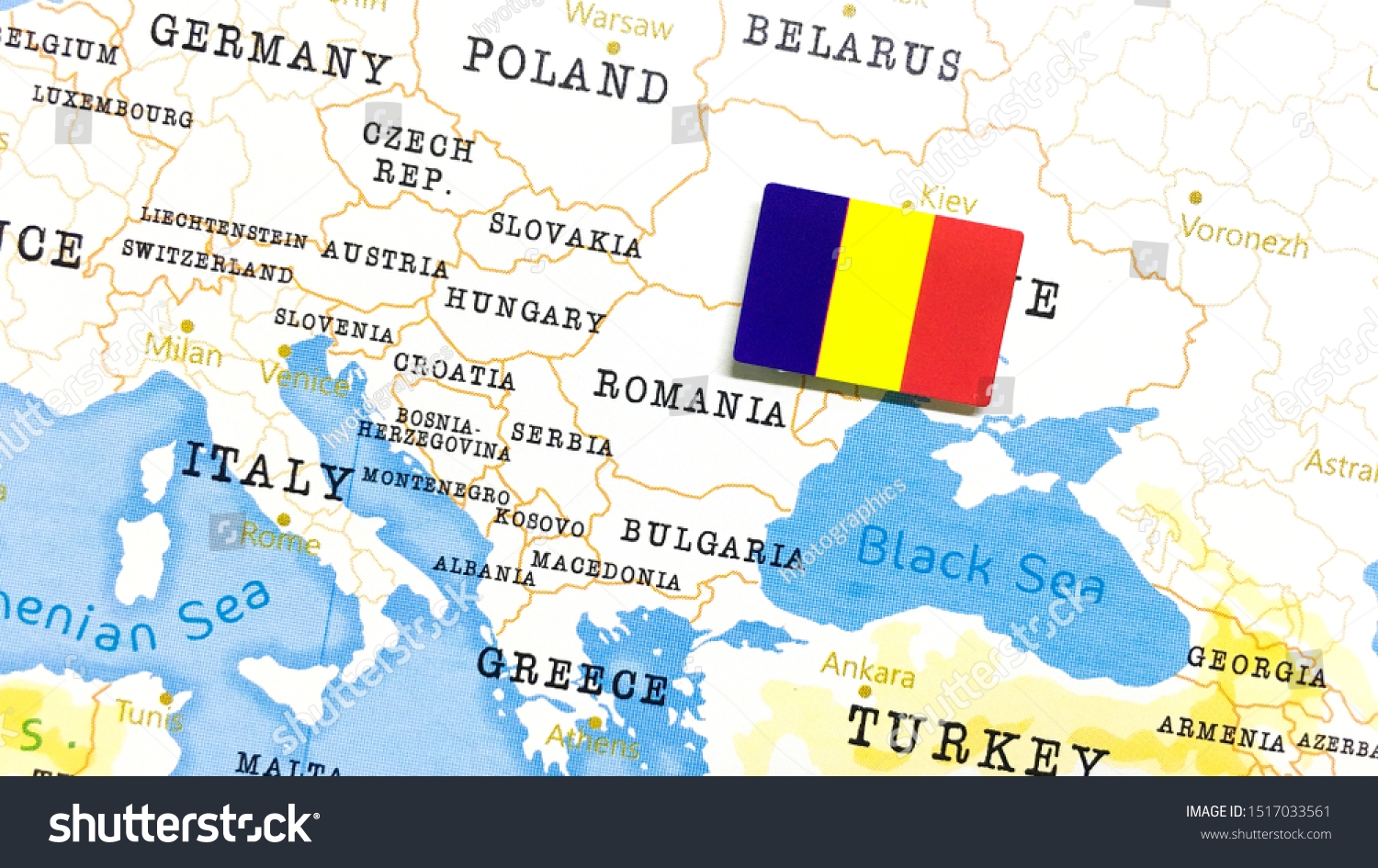 map of world romania