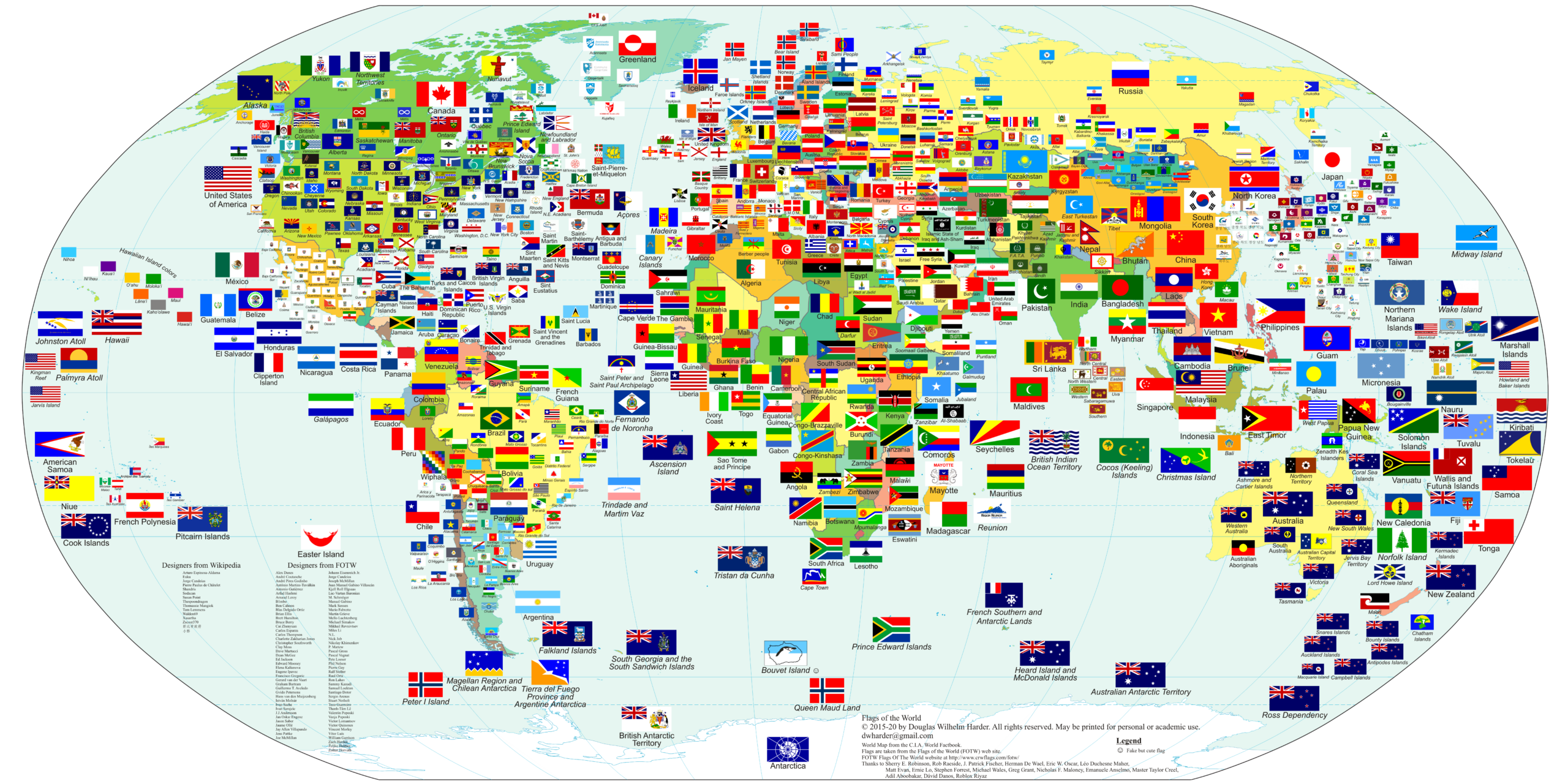 Flags Of The World With Country Names Countries And Some Administrative Divisions 