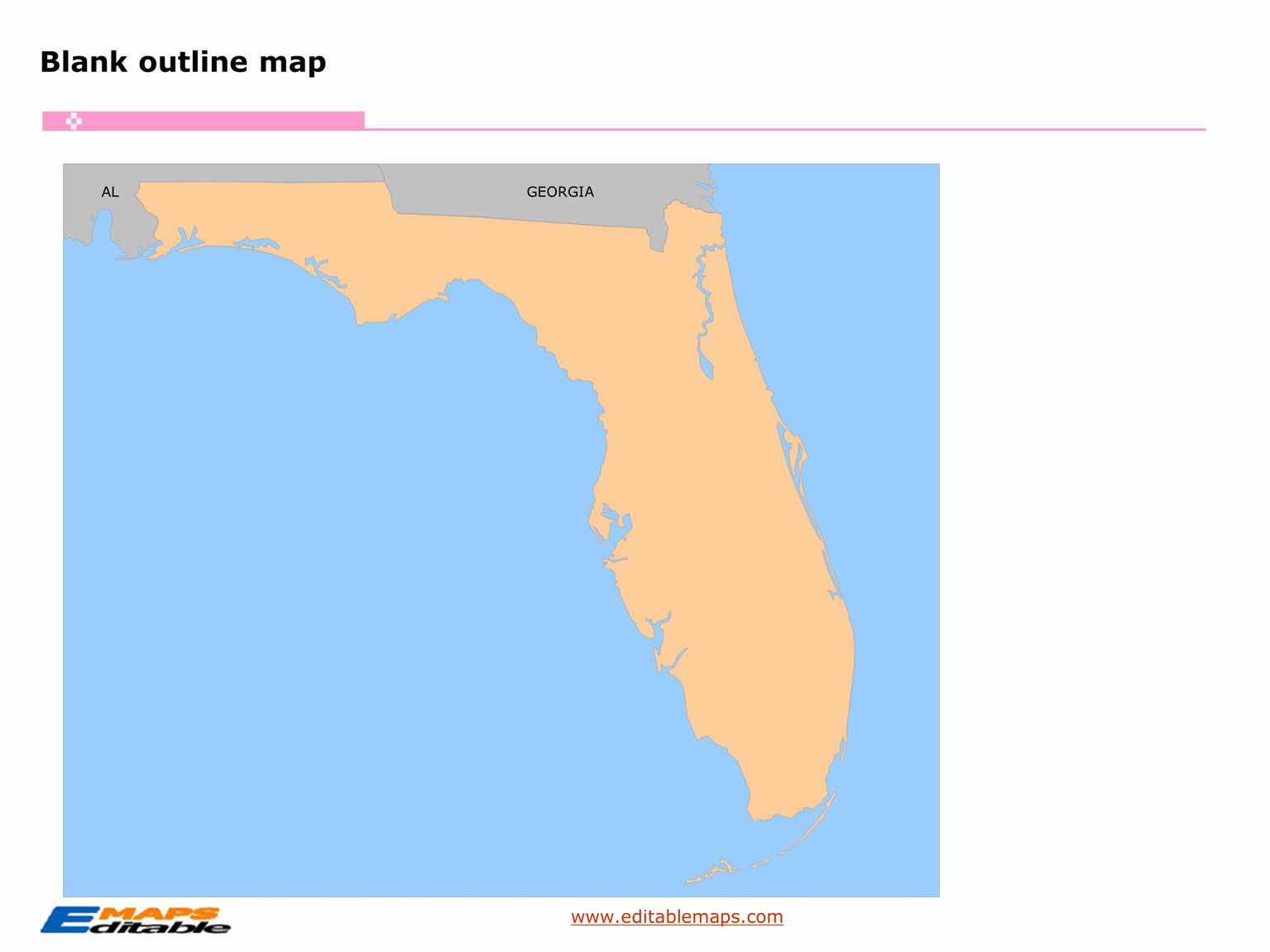 blank florida map