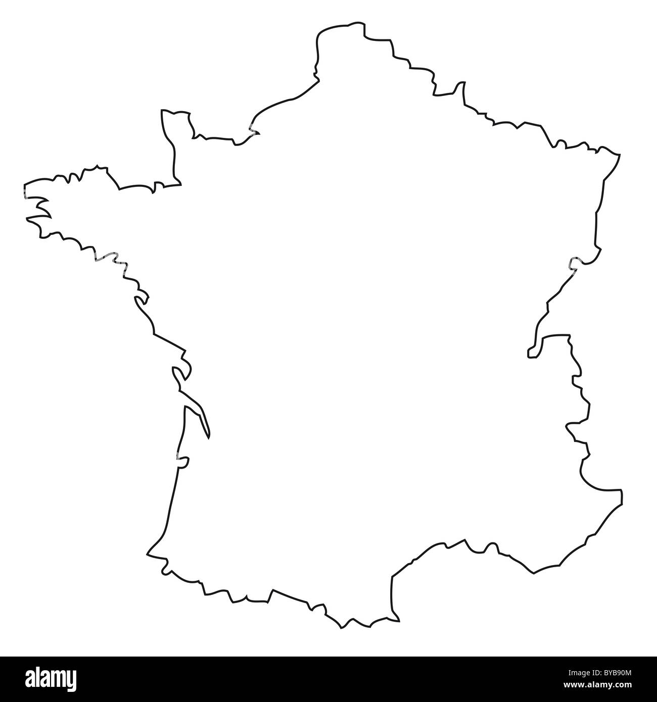 France Map Outline Black And White Stock Photos Images Alamy
