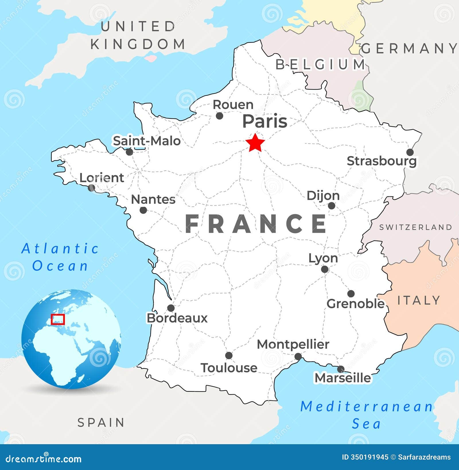 map of the world paris