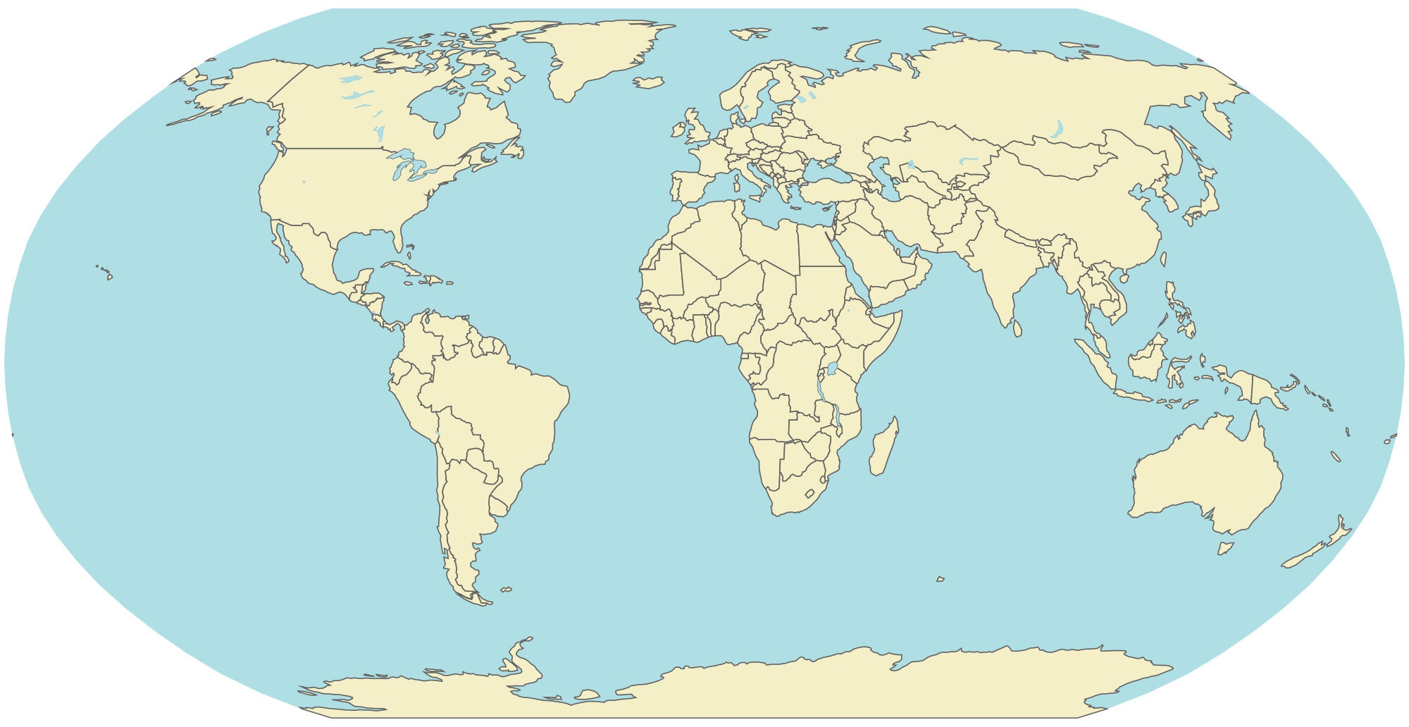 blank political map world