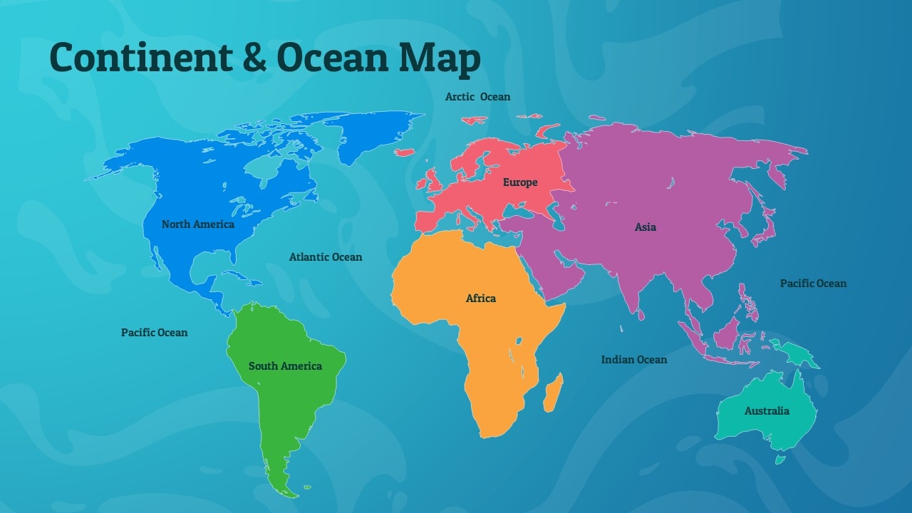 the map of continents and oceans the map of continents and oceans
