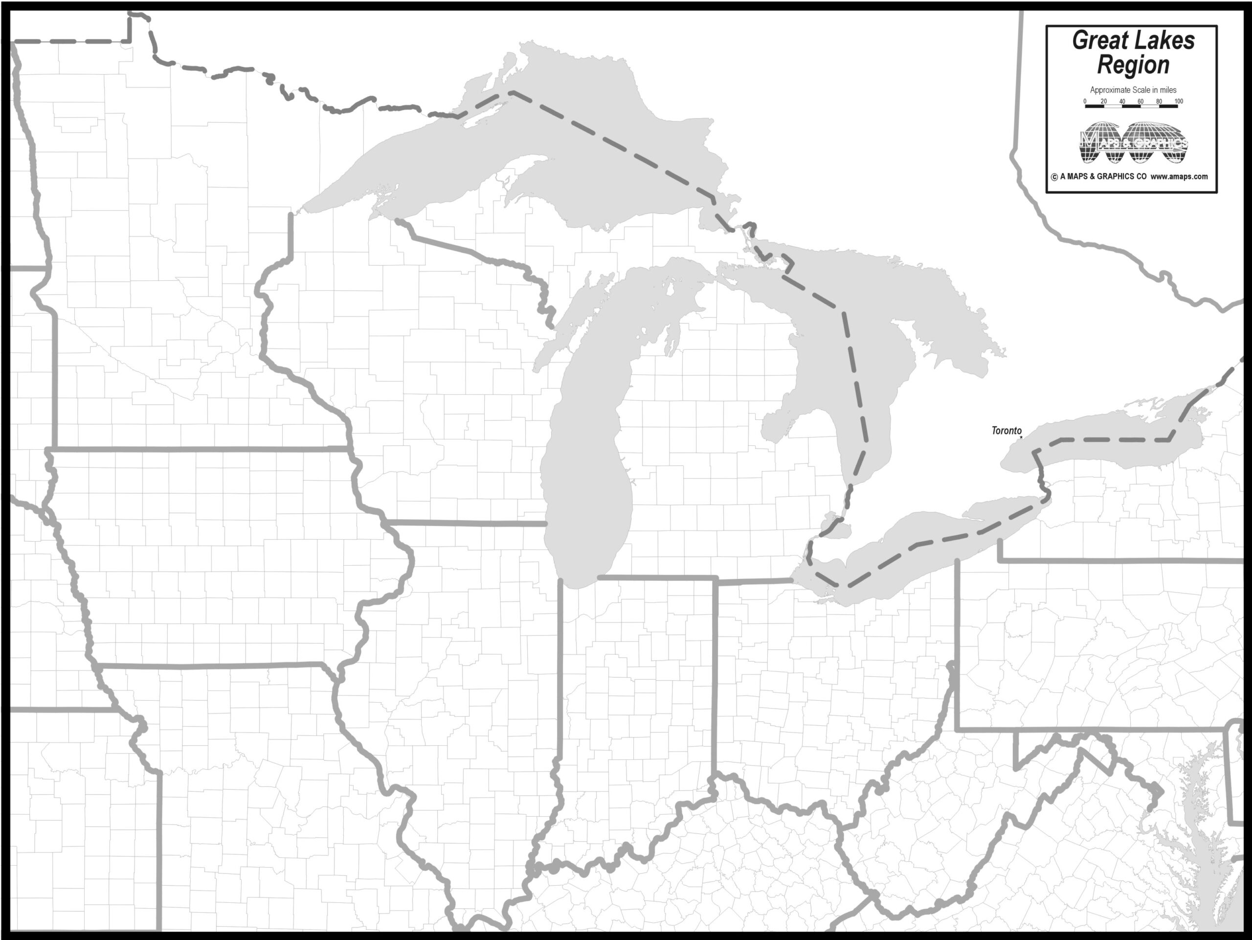 FREE MAP OF GREAT LAKES STATES