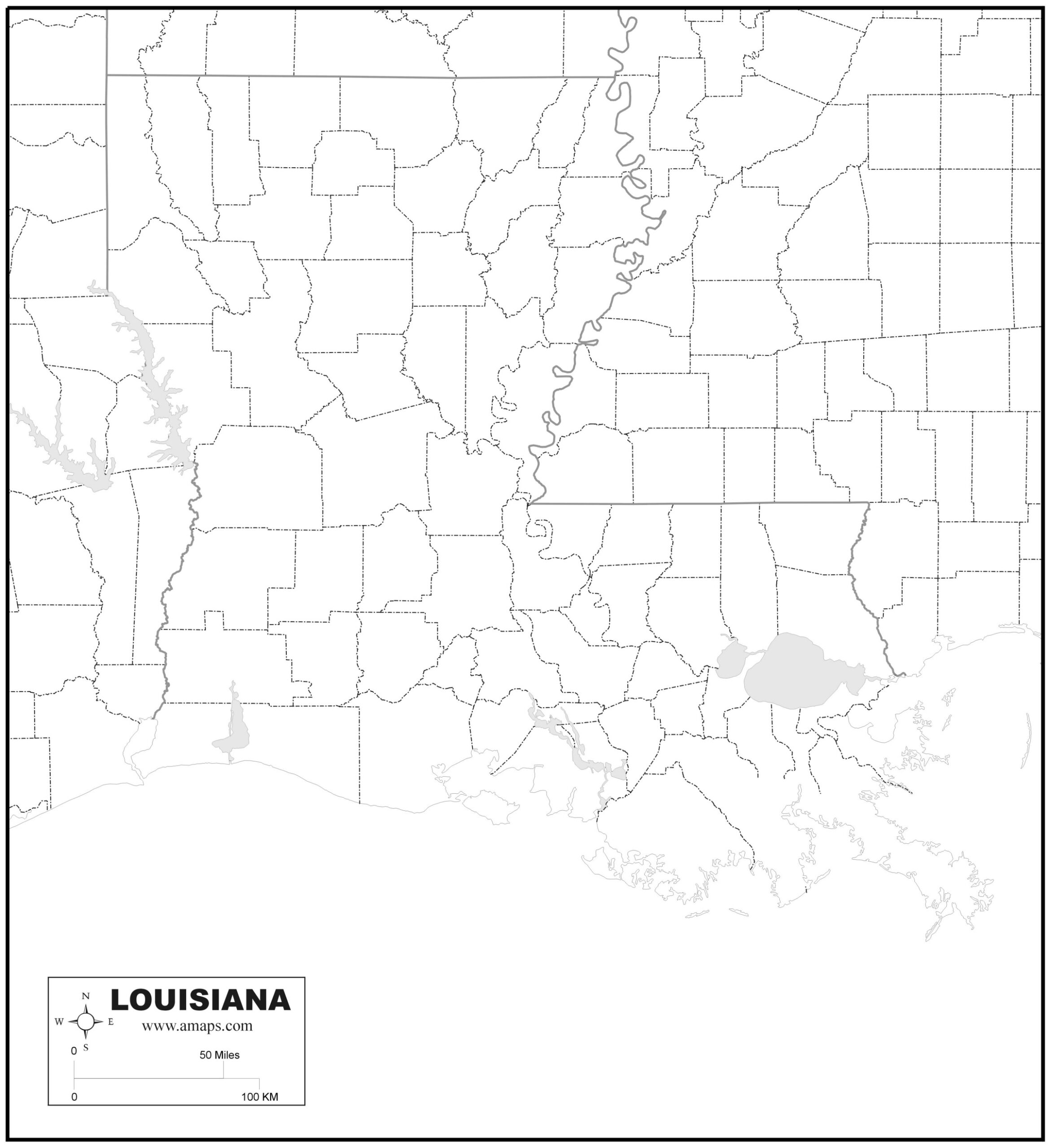 FREE MAP OF LOUISIANA