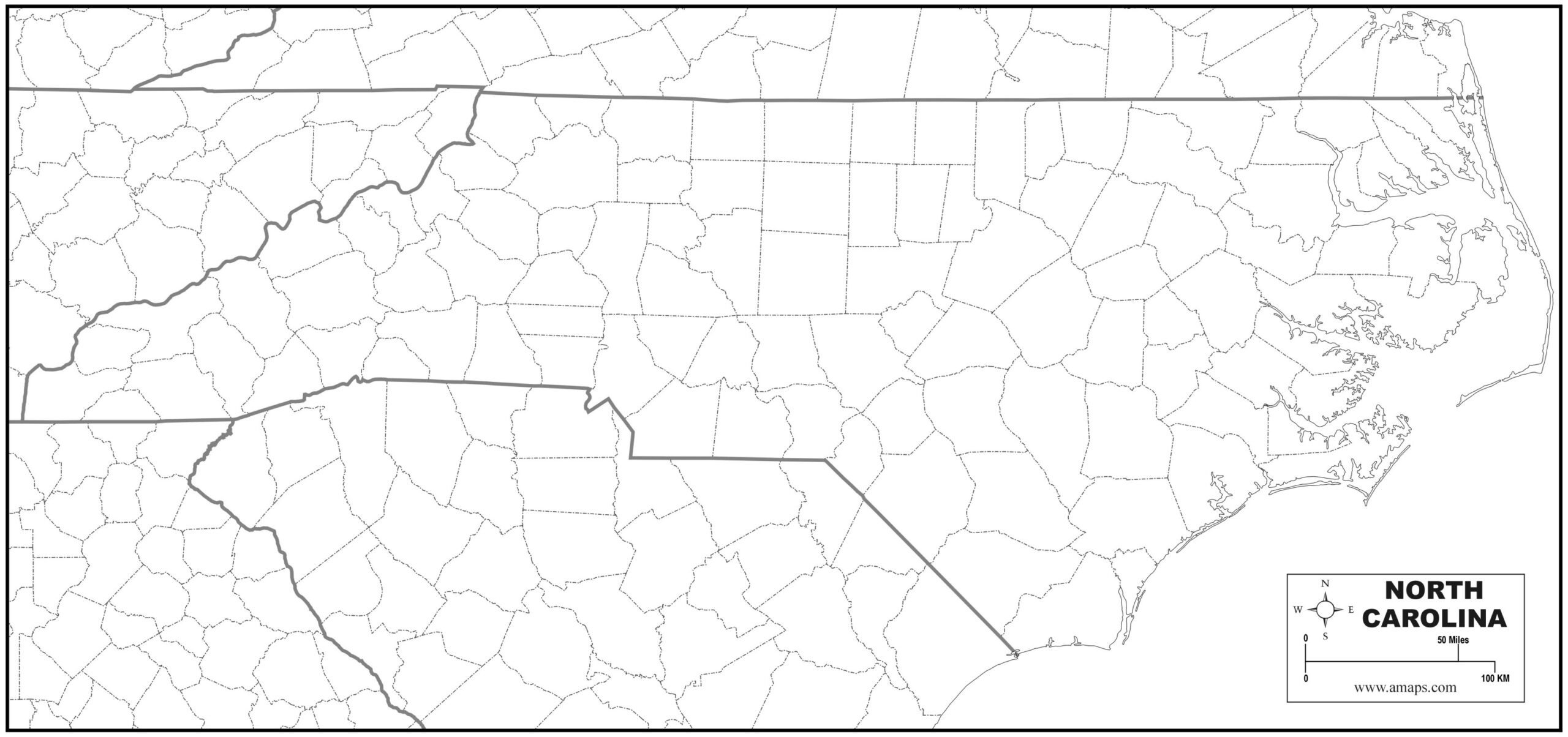 FREE MAP OF NORTH CAROLINA