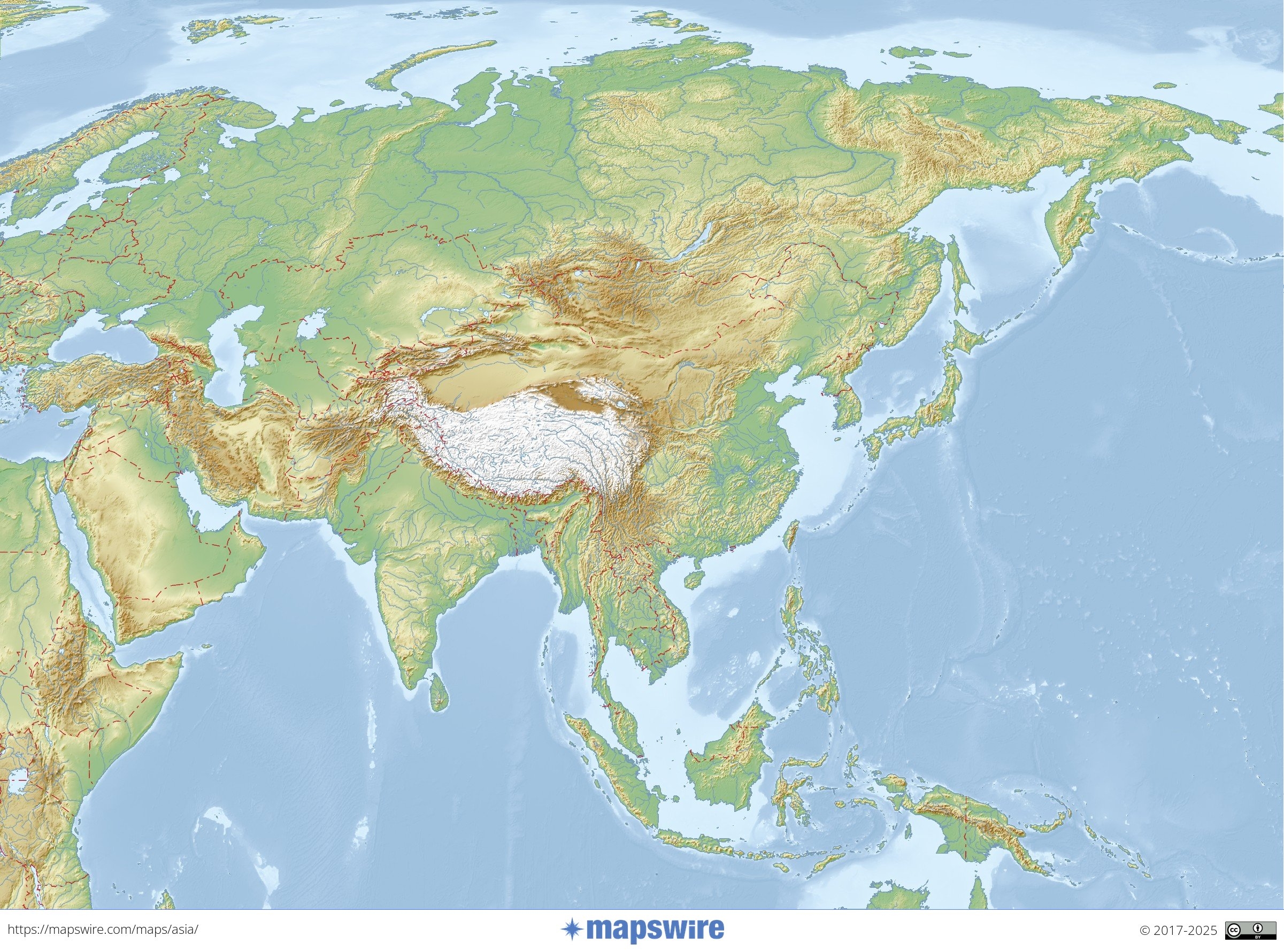 map blank asia