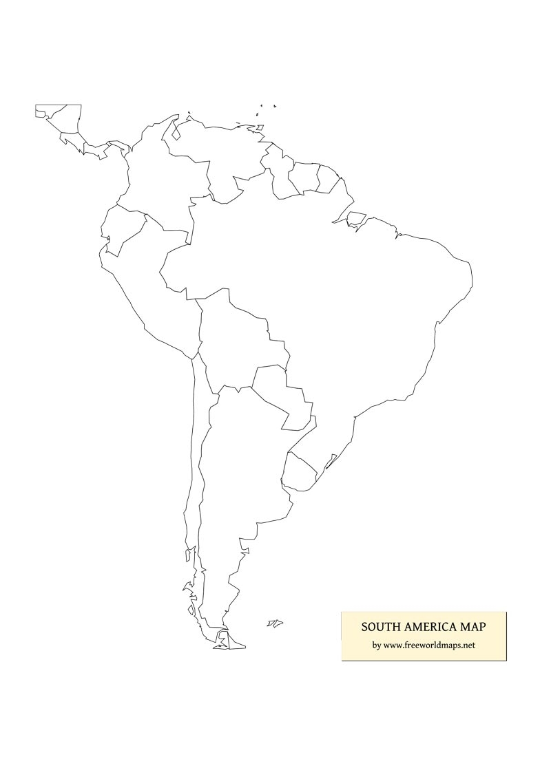 latin america map blank