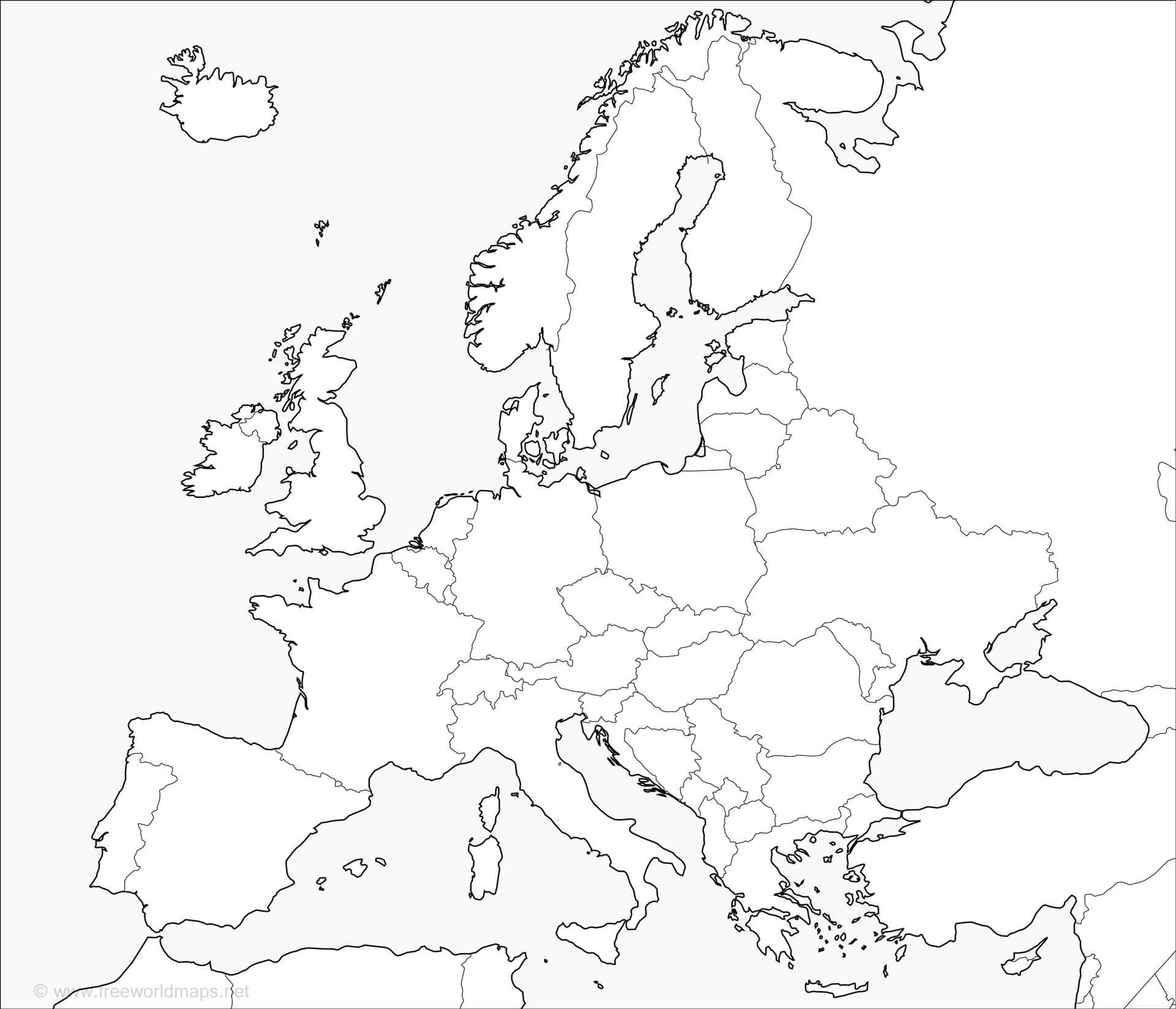 Free Printable Maps Of Europe