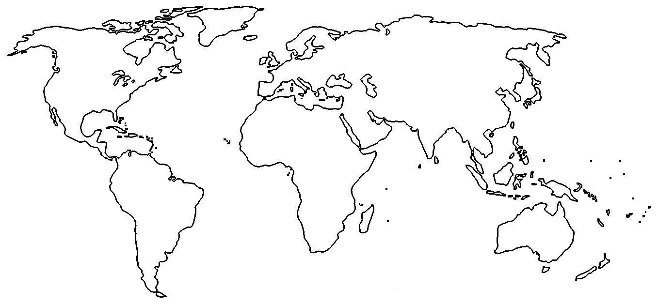 Free Sample Blank Map Of The World With Countries
