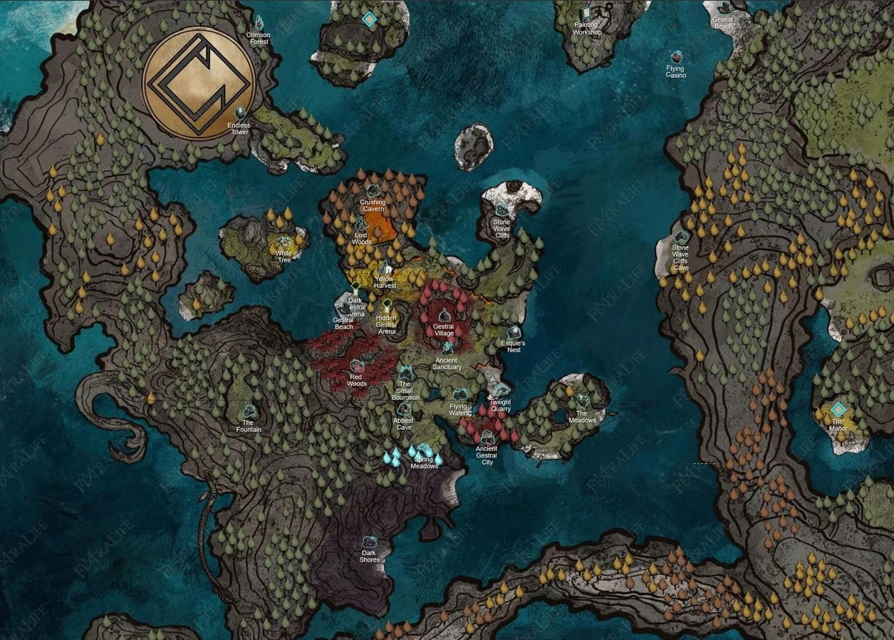 Full Map With Location Labels At Clair Obscur Expedition 33 Nexus Nods And Community