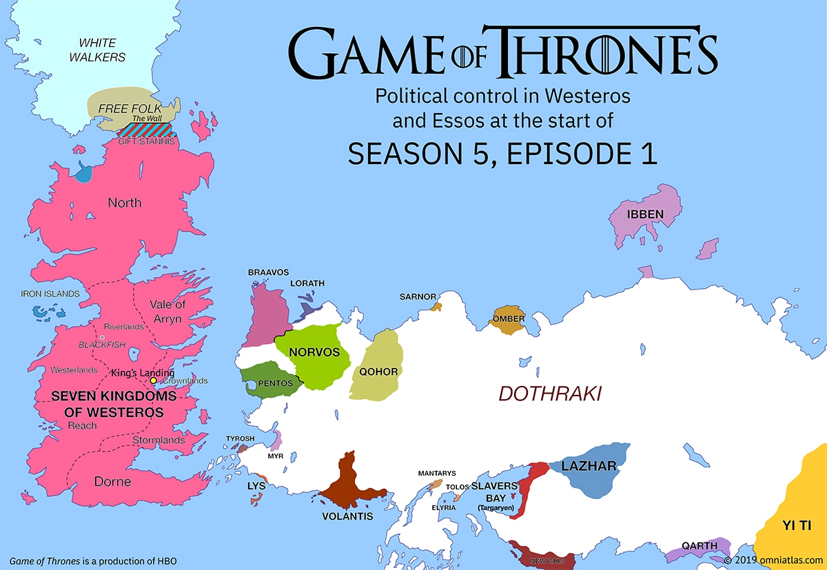 Game Of Thrones Mapped By Season Omniatlas