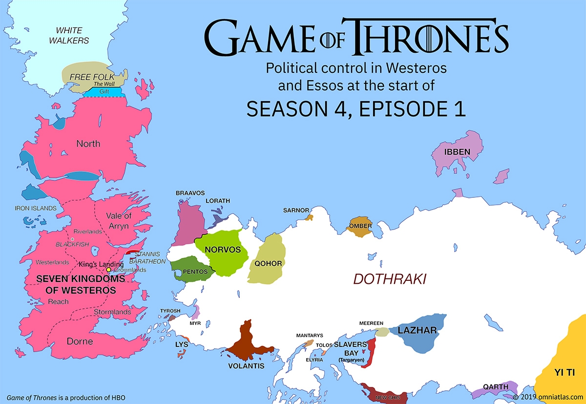 Game Of Thrones Mapped By Season Omniatlas