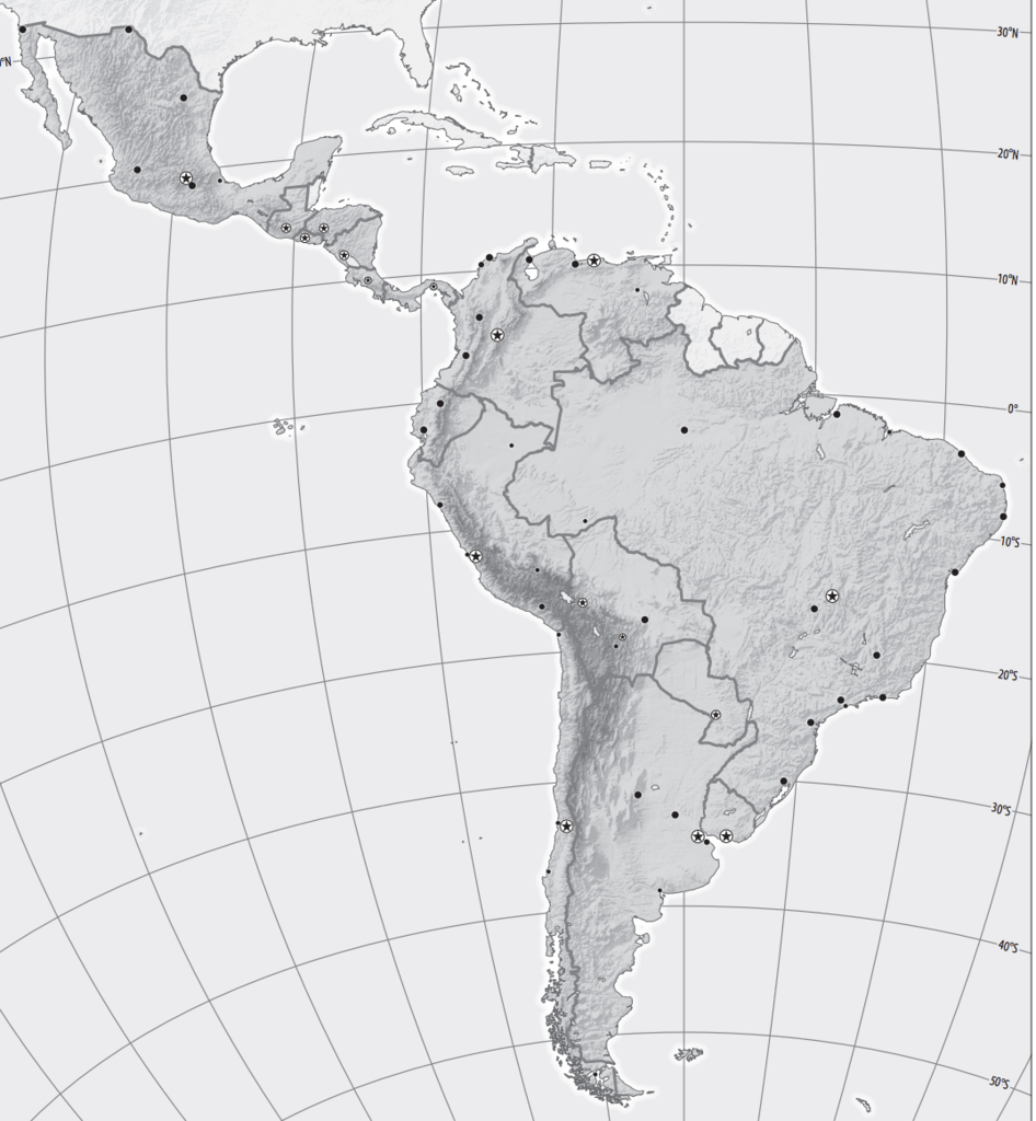 GEOG 150 Map Quiz 1 Central And South America Diagram Quizlet