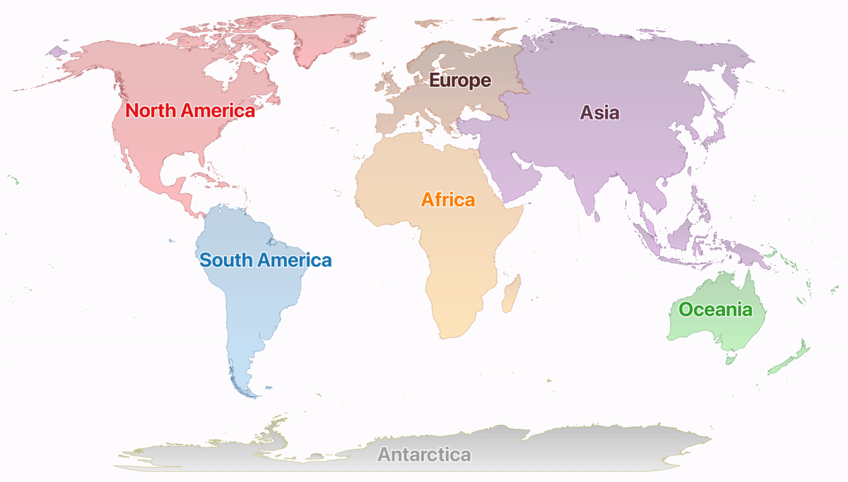 Geography Facts About The World s Continents Geography Realm