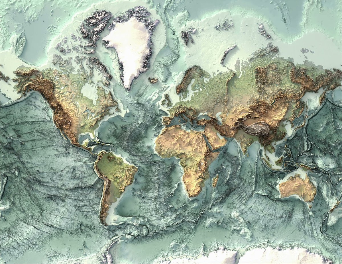 Geological And Elevation Maps Of The World