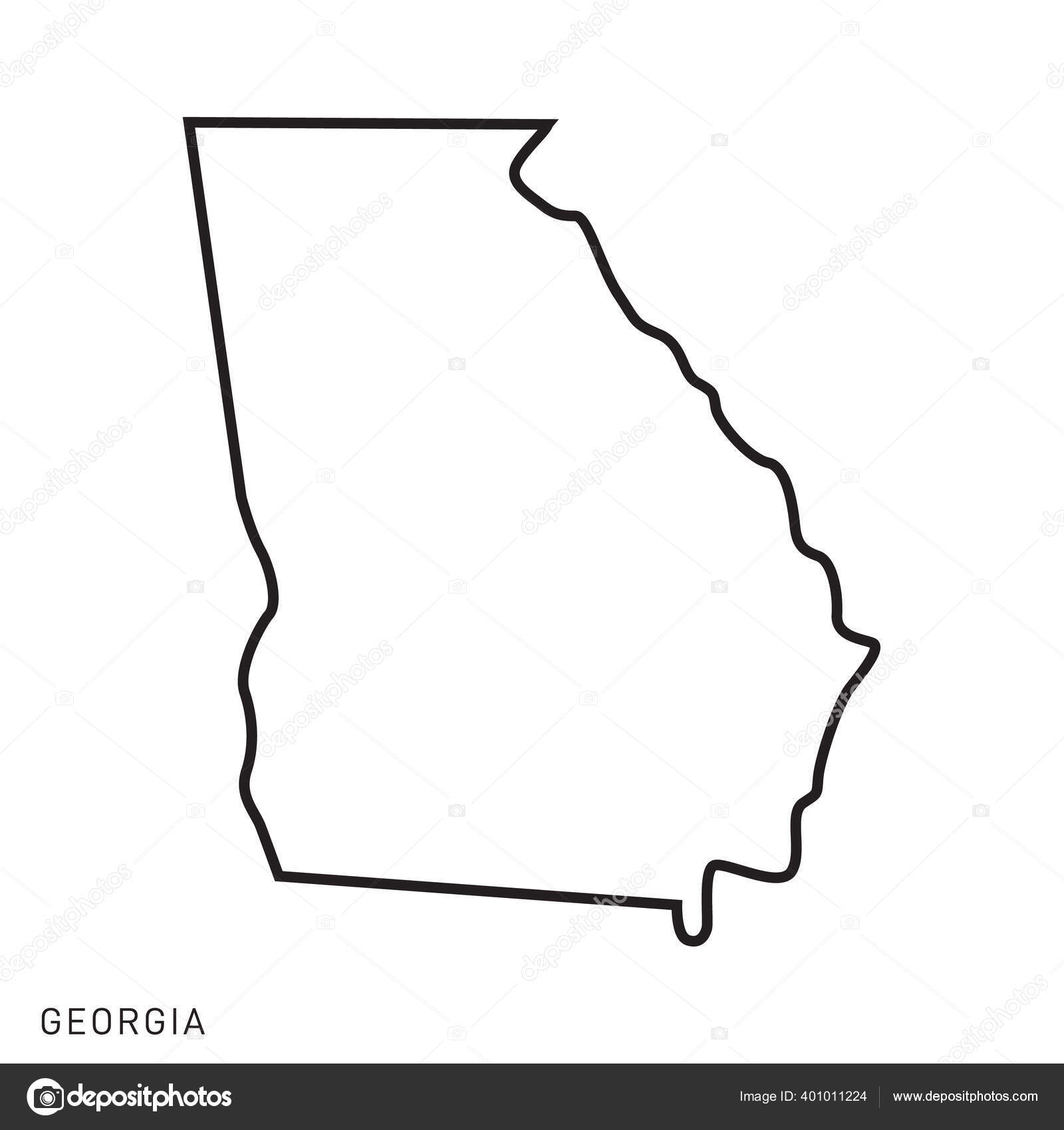 blank georgia state map