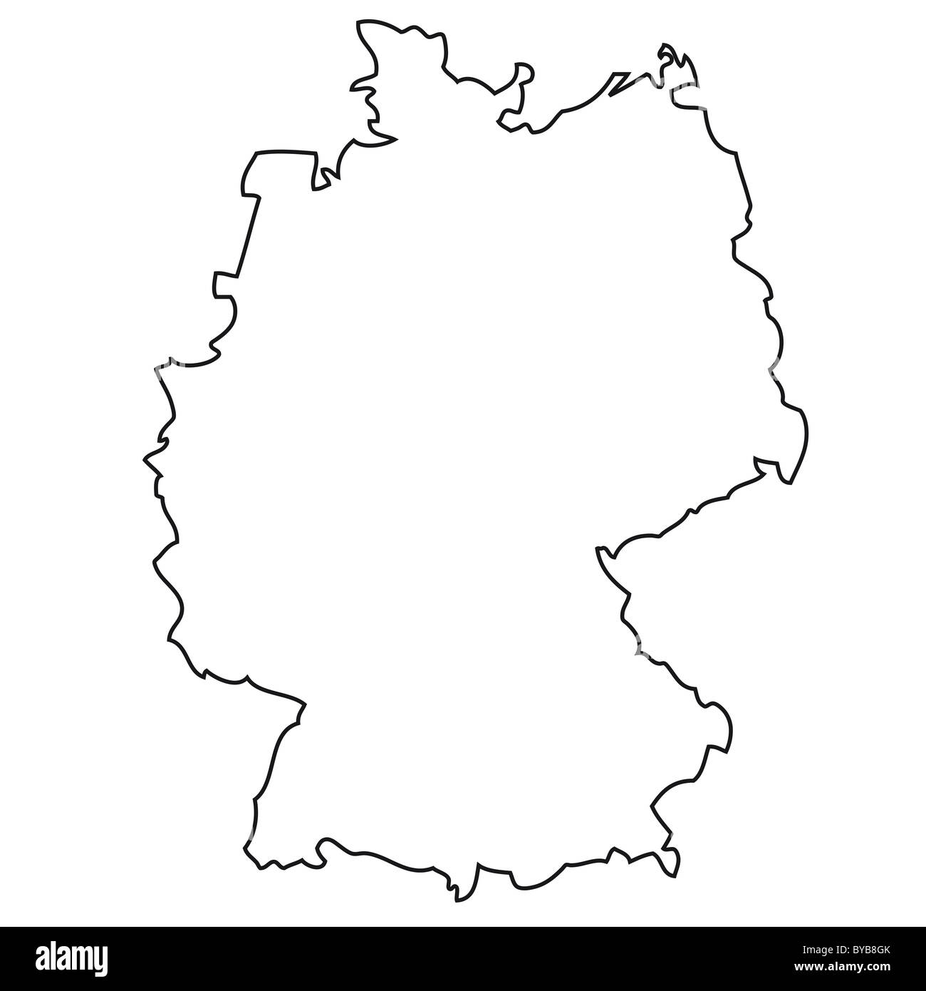Germany Outline Map Europe Black And White Stock Photos Images Alamy