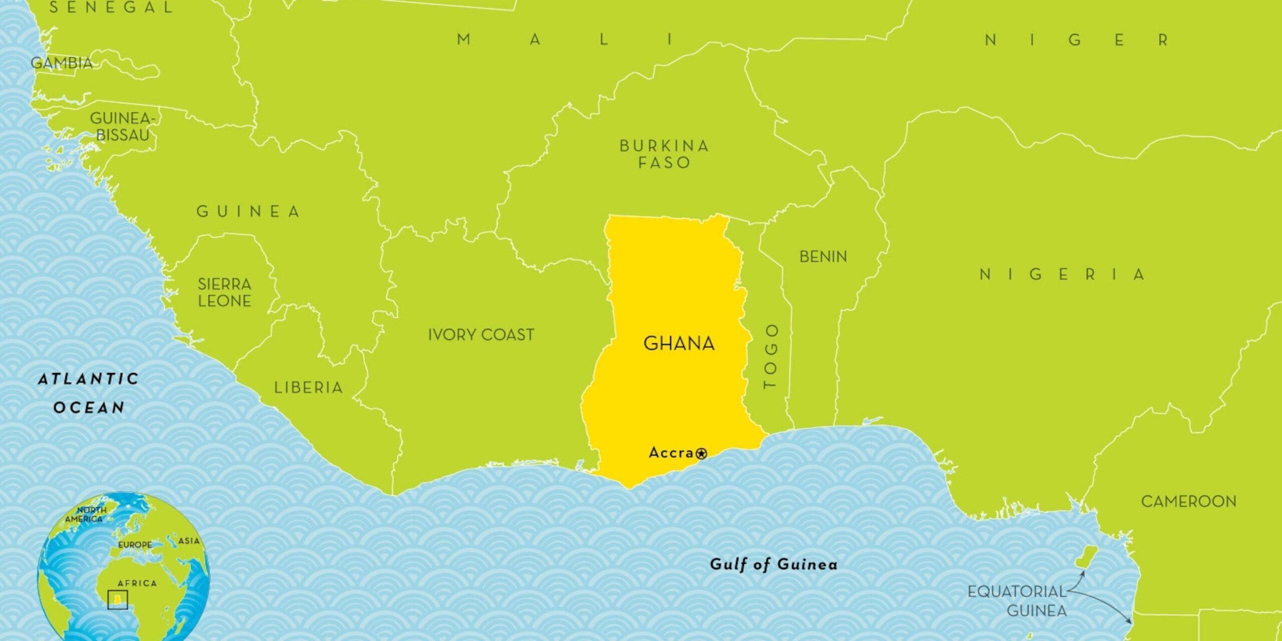 ghana on a world map ghana on a world map