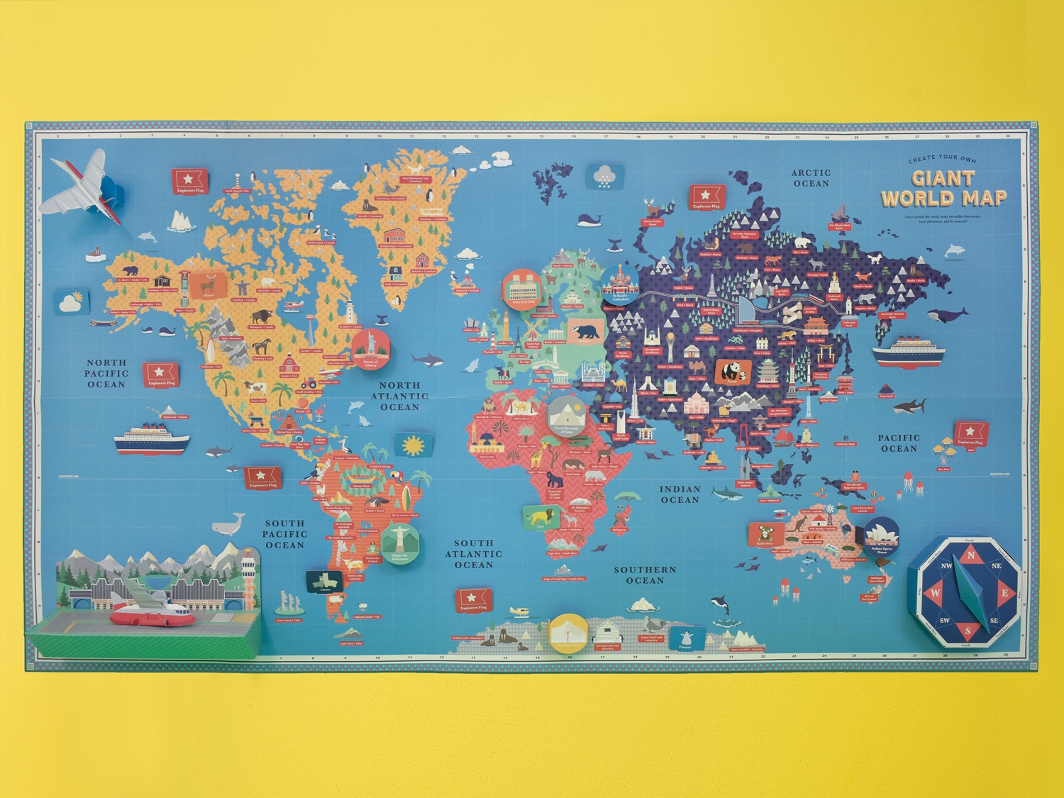 Giant World Map Activity Pack Museum Shops