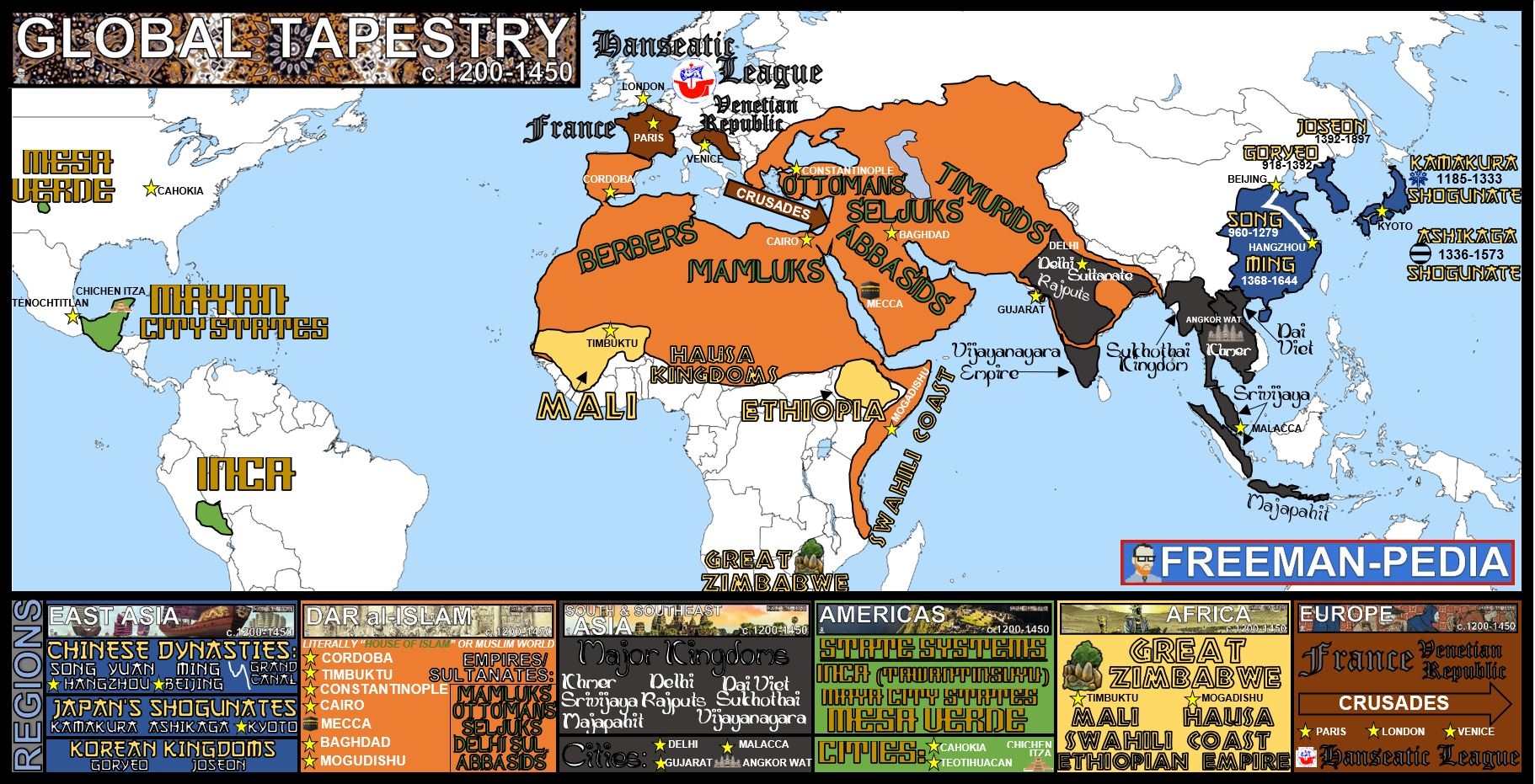 Global Tapestry 1200 1450 Freemanpedia