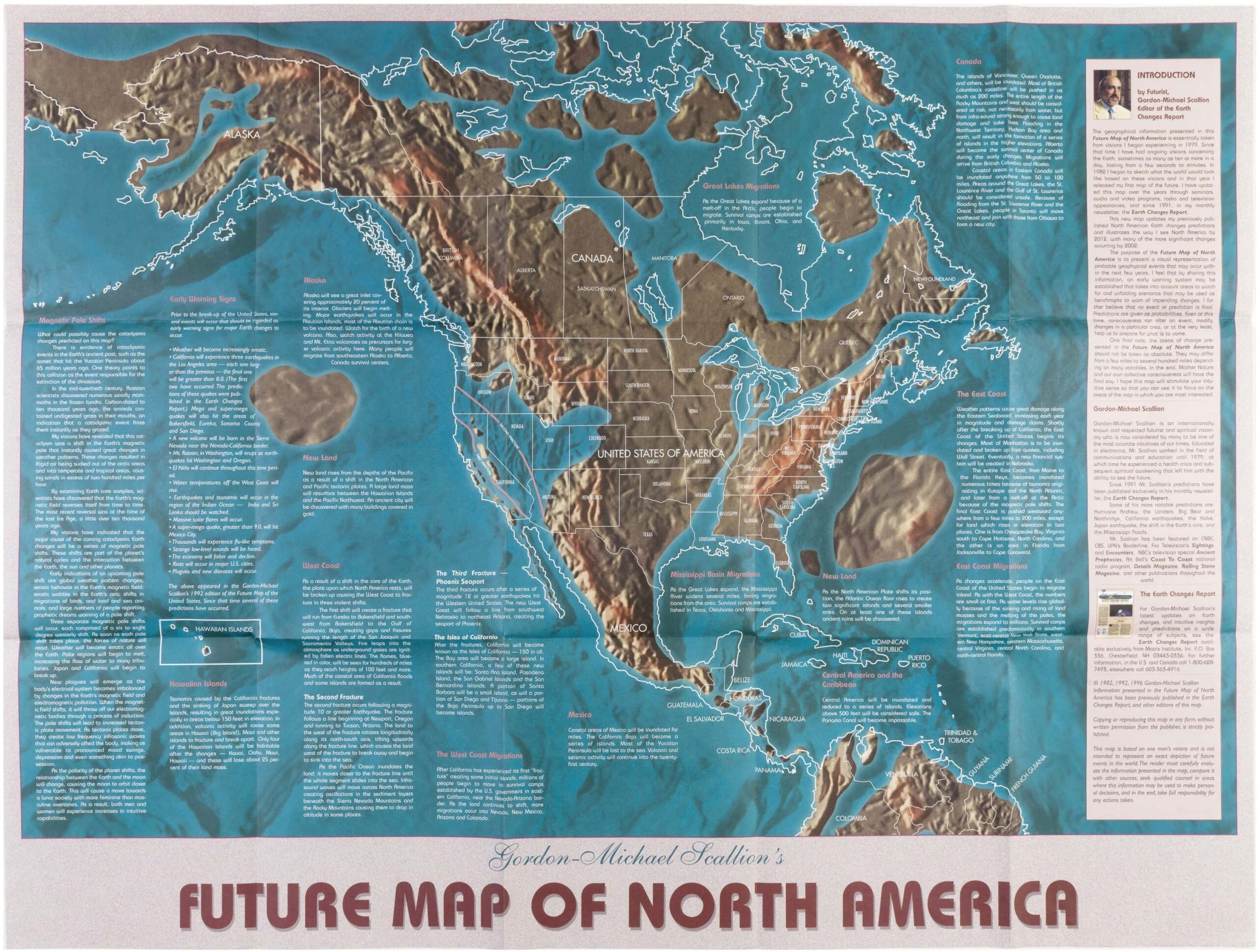 Gordon Michael Scallion s Future Map Of North America Rare Antique Maps Gordon Michael Scallion s Future Map Of North America Rare Antique Maps