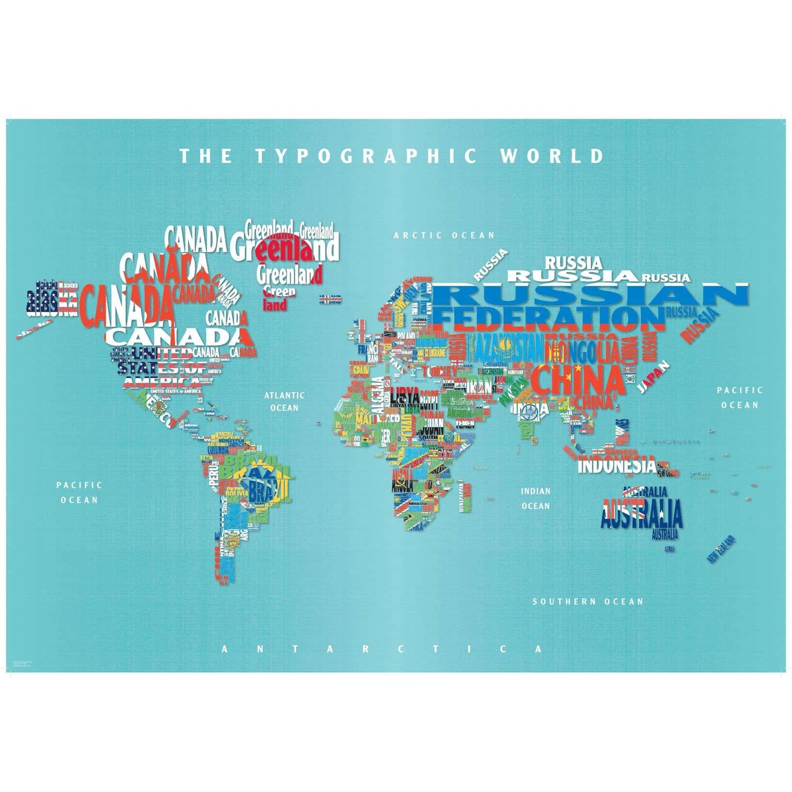 Graphic Map World Flags By Oxford Cartographers The Map Shop