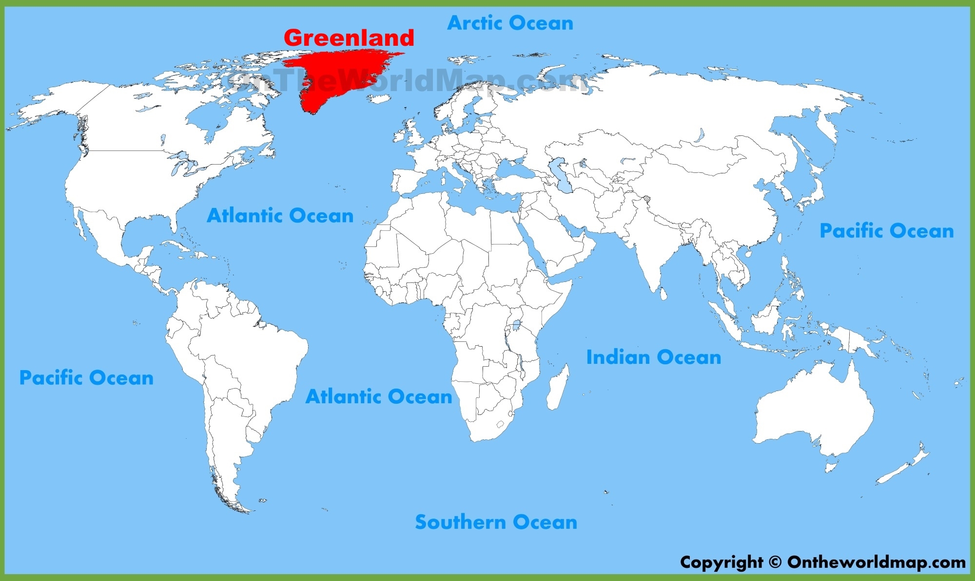 Greenland Location On The World Map Ontheworldmap