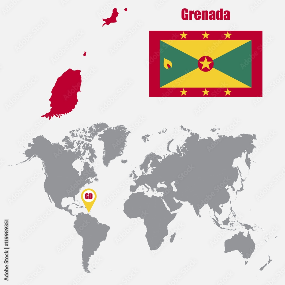grenada on a world map grenada on a world map