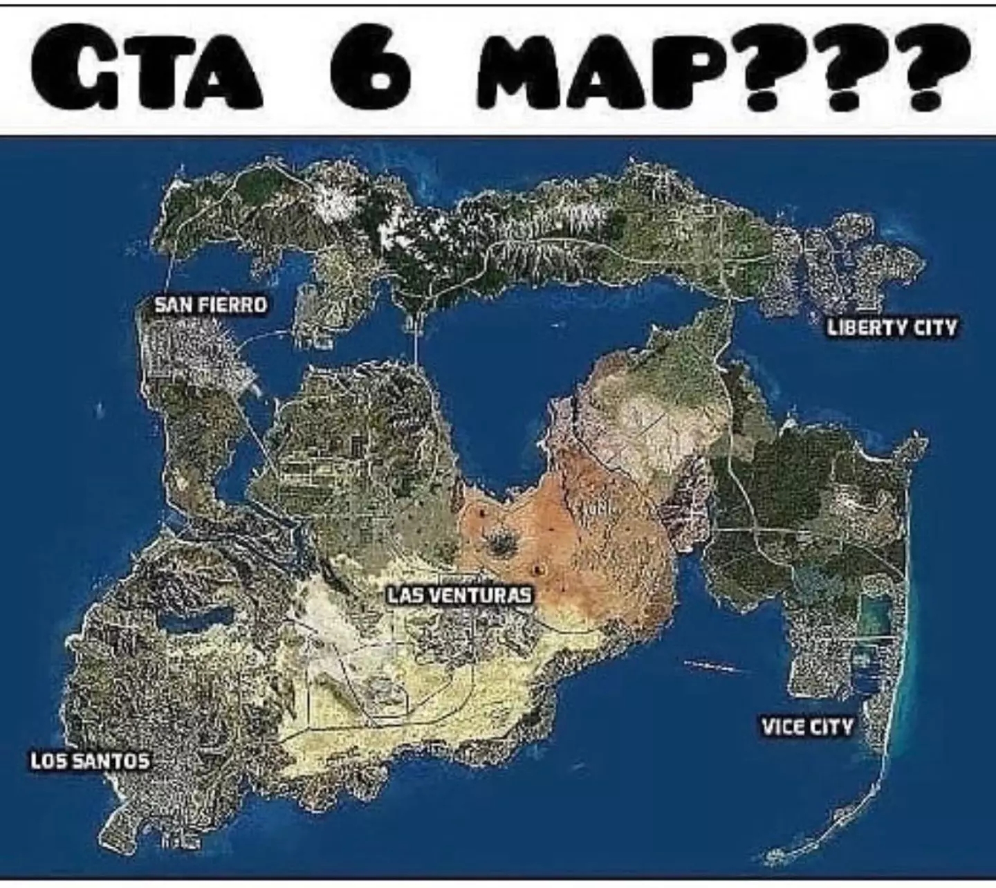 GTA 6 Map Concept Combined All Major Cities Into One Massive Open World