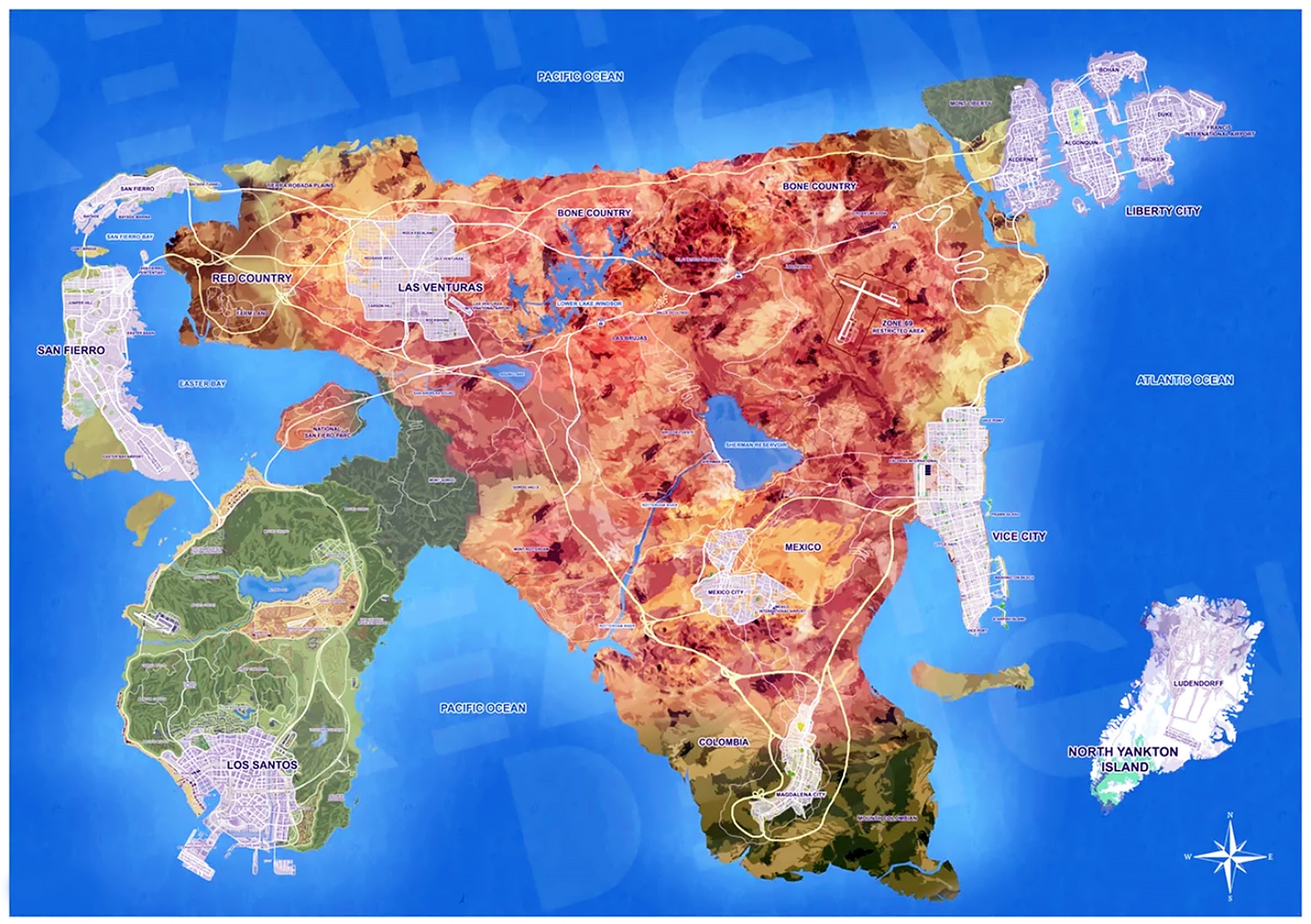 gta world map