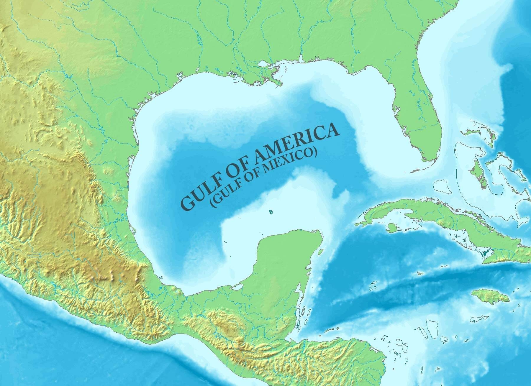 Gulf Of America The Gulf Of Mexico Map Guide Of The World