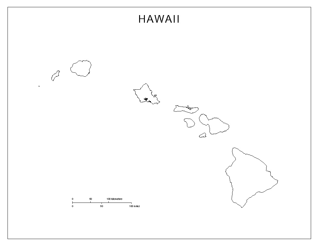 Hawaii Blank Map Hawaii Blank Map