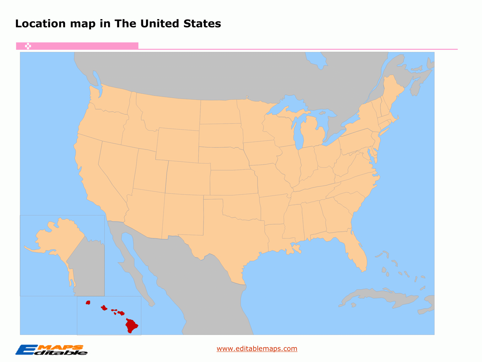 Hawaii Map Editable PowerPoint Maps