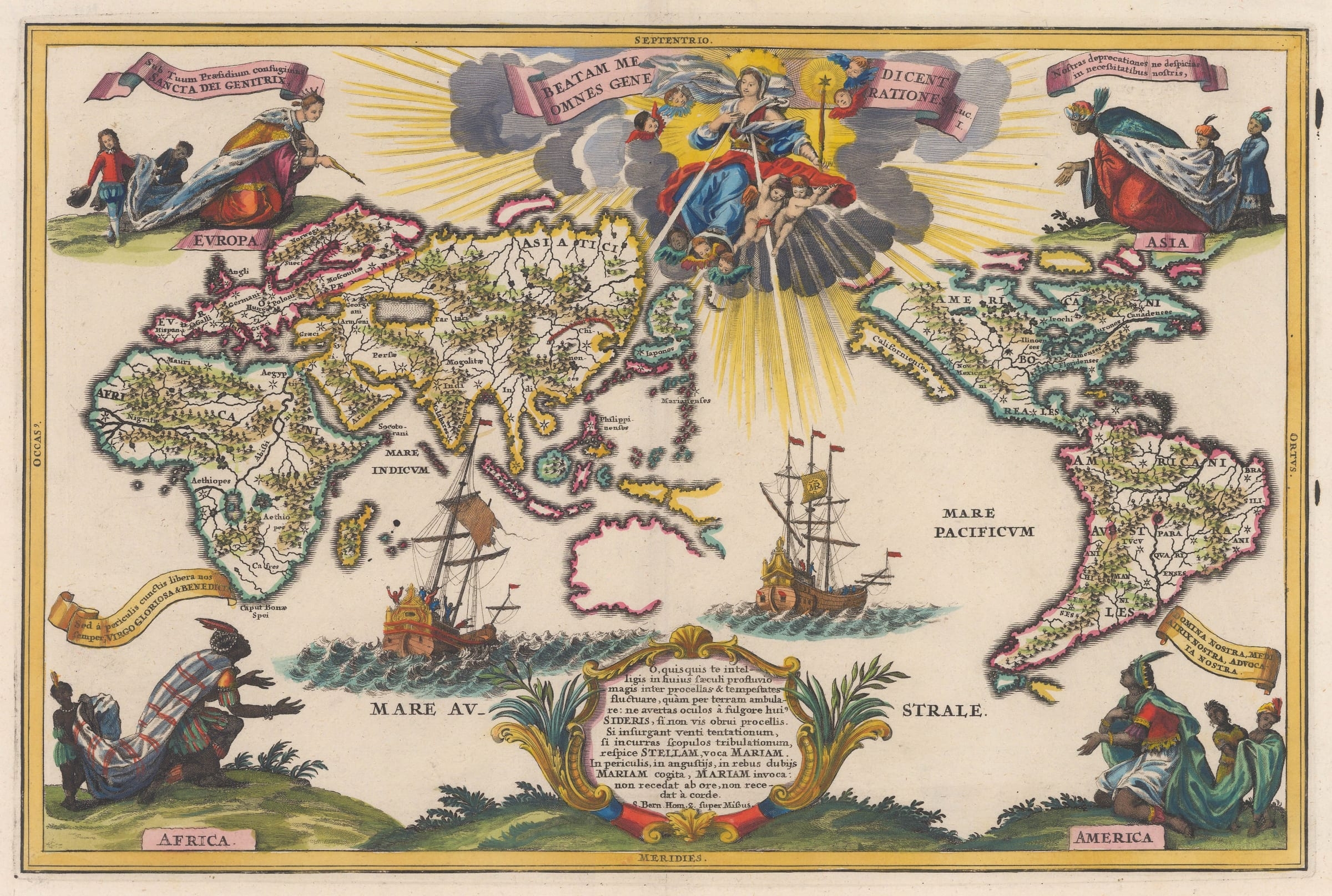Heinrich Scherer World Map 1700 C The Map House