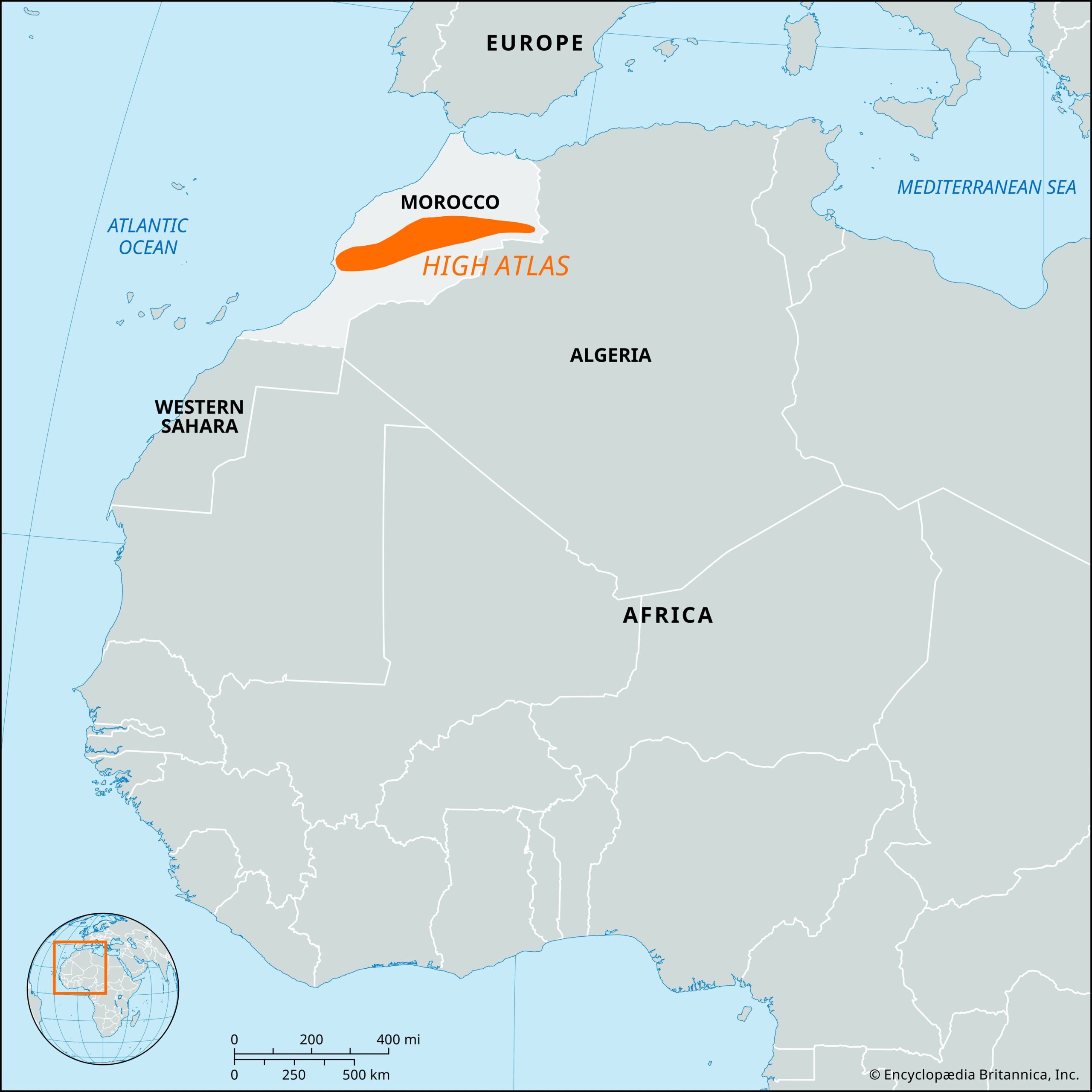 High Atlas Morocco Mountains Facts Map Britannica