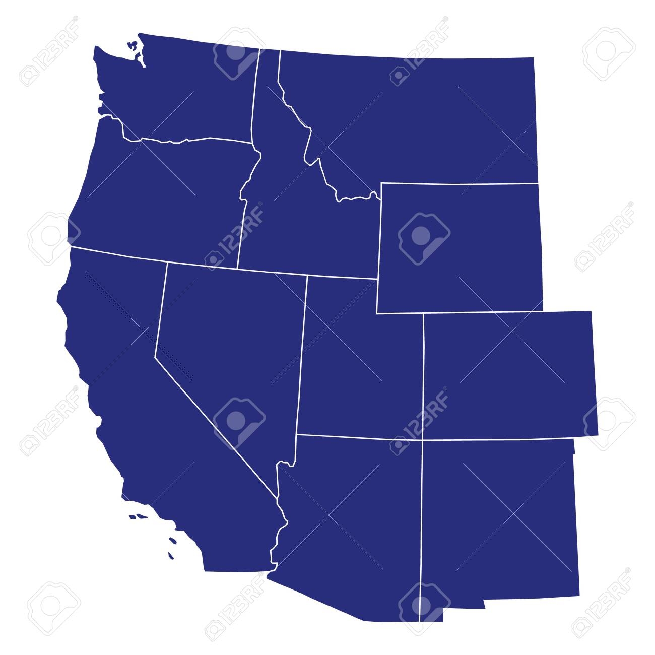 west region map blank