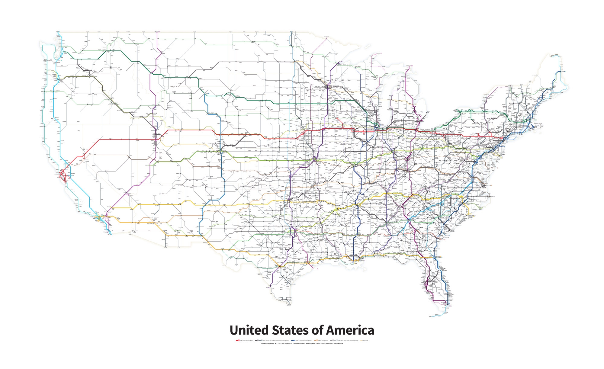 Highways Of The USA Transit Maps Store